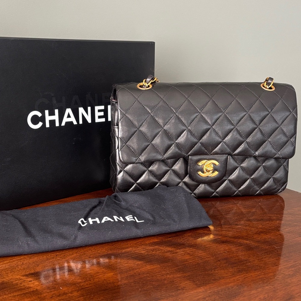 Chanel Classic Black Quilted Shoulder Bag
